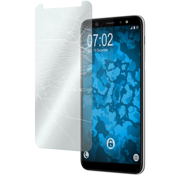 3 x Samsung Galaxy A6 Plus (2018) Glas-Displayschutzfolie kl