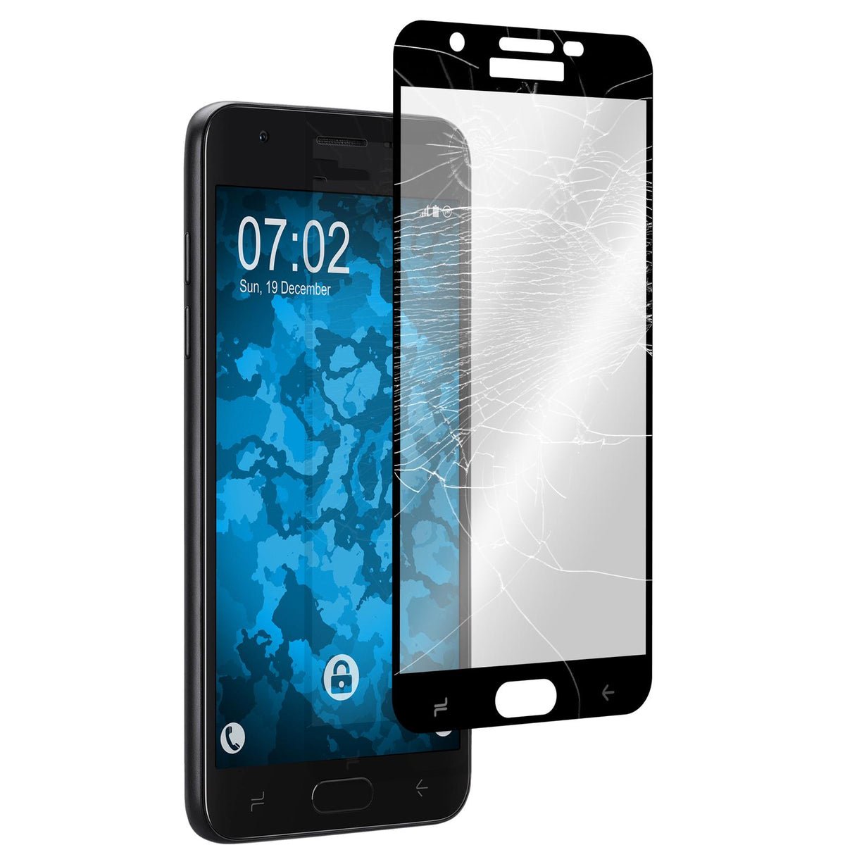 1 x Samsung Galaxy J7 (2018) Glas-Displayschutzfolie klar fu