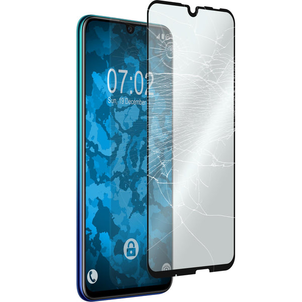 1 x Huawei P Smart 2019 Glas-Displayschutzfolie klar full-sc