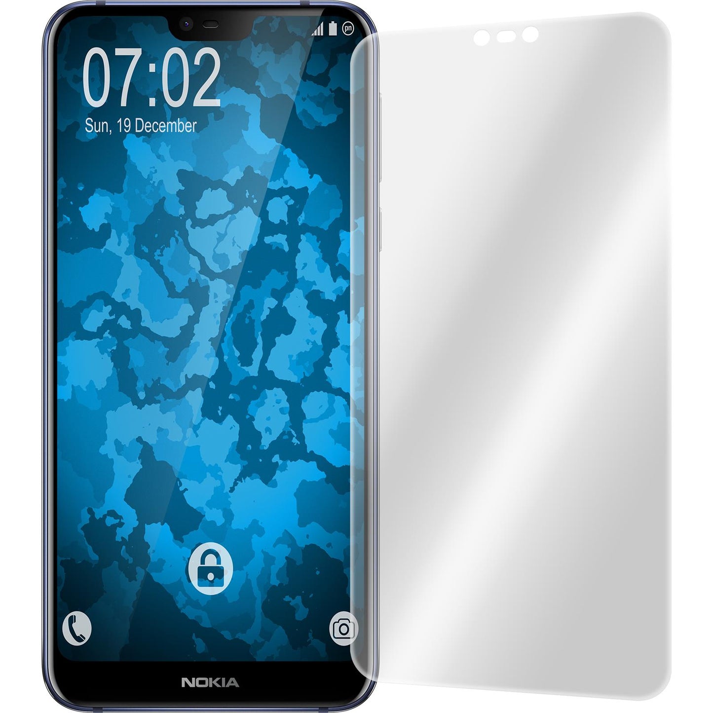 2 x Nokia 6.1 Plus Displayschutzfolie klar Flexible Folien