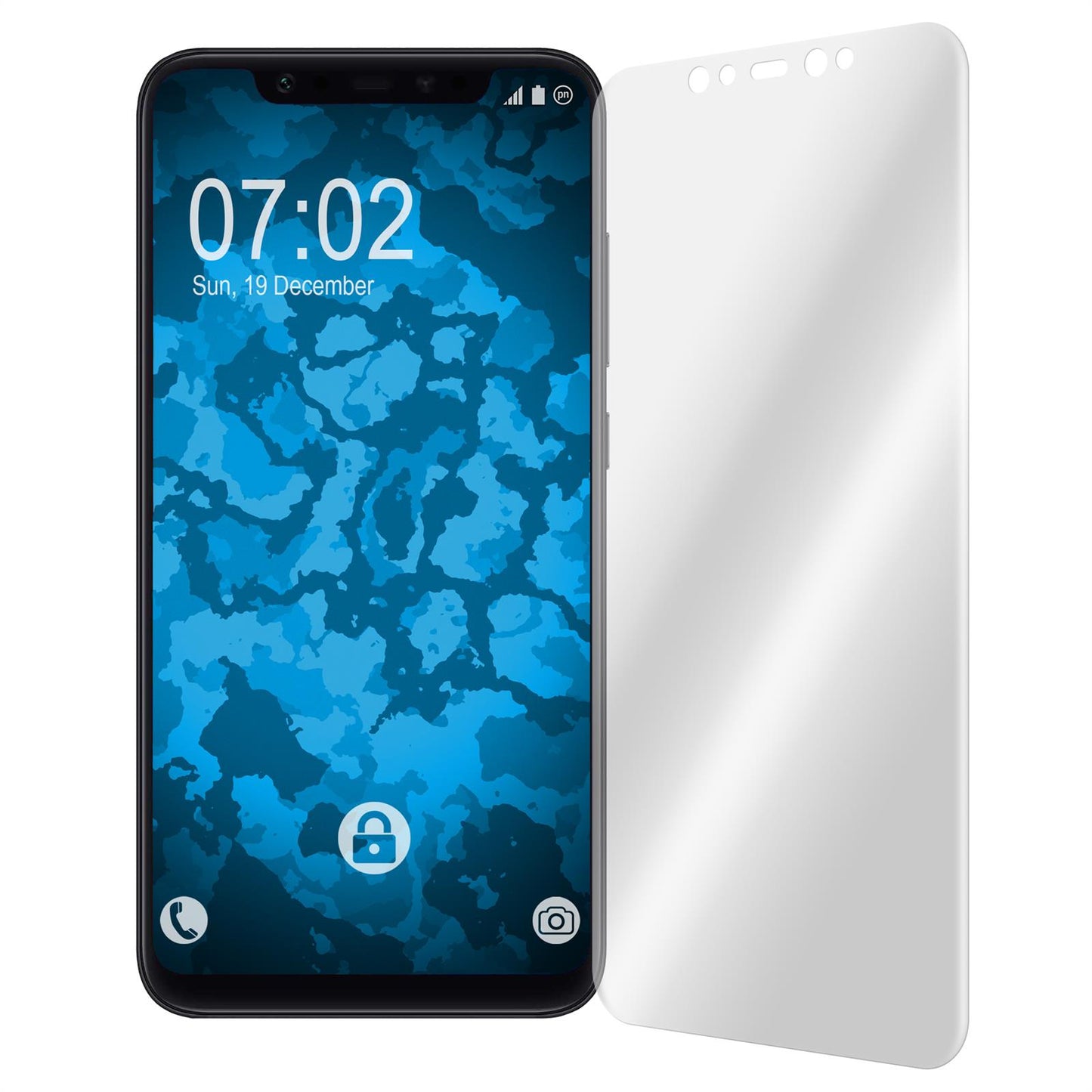 4 x Xiaomi Mi 8 Displayschutzfolie klar Flexible Folien