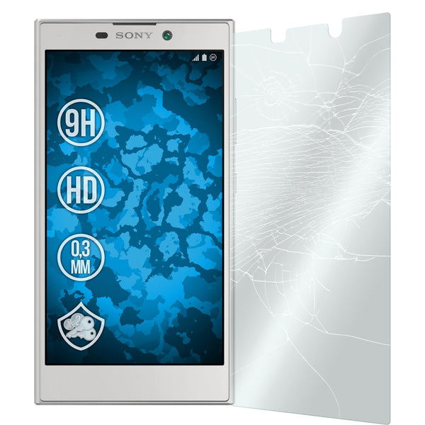 2 x Sony Xperia L2 Glas-Displayschutzfolie klar