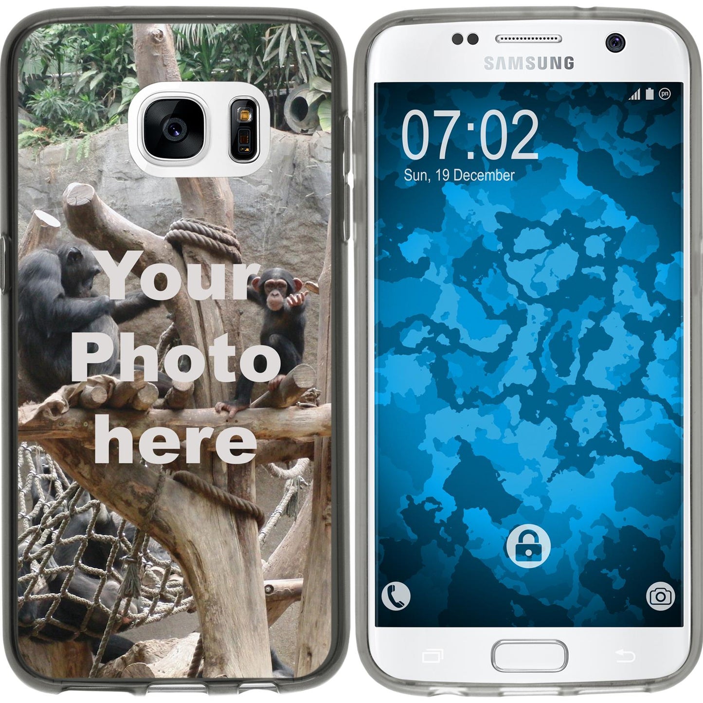 Galaxy S6 Personalisierte Handyhülle schwarz zum selbst ge