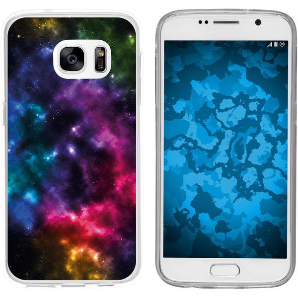 Galaxy S7 Silikon-Hülle Space Nebula M8 Case