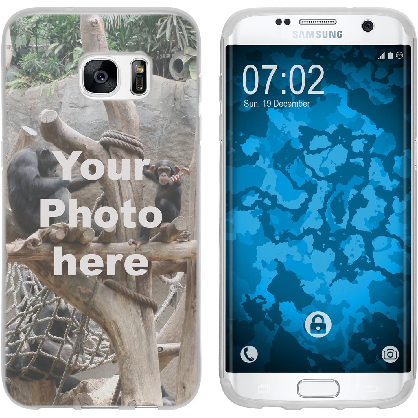 Galaxy S7 Edge Personalisierte Handyhülle clear zum selbst