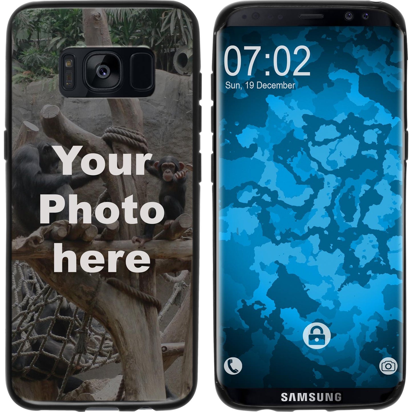 Galaxy S8 Plus Personalisierte Handyhülle schwarz zum selb