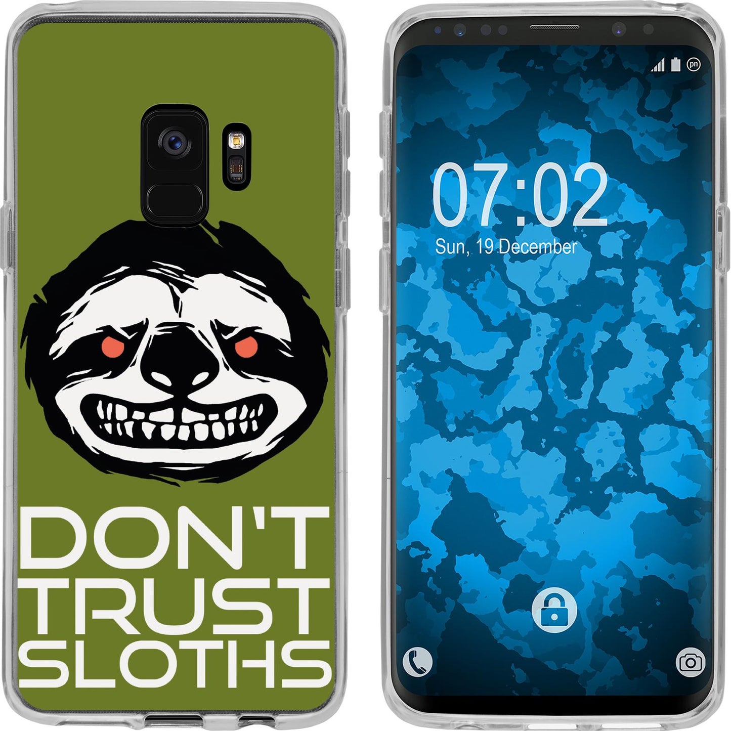 Galaxy S9 Silikon-Hülle Crazy Animals Faultier M3 Case