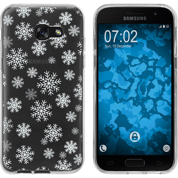 Galaxy A5 2017 Silikon-Hülle X Mas Weihnachten Schneeflocken