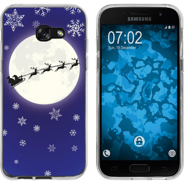 Galaxy A5 2017 Silikon-Hülle X Mas Weihnachten Santa - Snowf