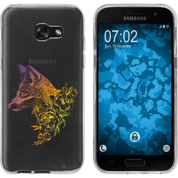 Galaxy A5 2017 Silikon-Hülle Floral Fuchs M1-3 Case