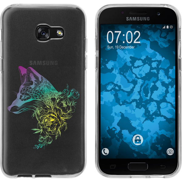 Galaxy A5 2017 Silikon-Hülle Floral Fuchs M1-4 Case