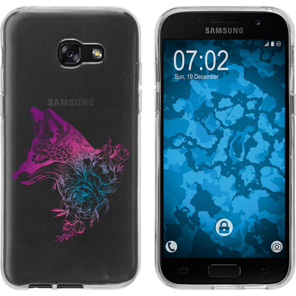 Galaxy A5 2017 Silikon-Hülle Floral Fuchs M1-6 Case