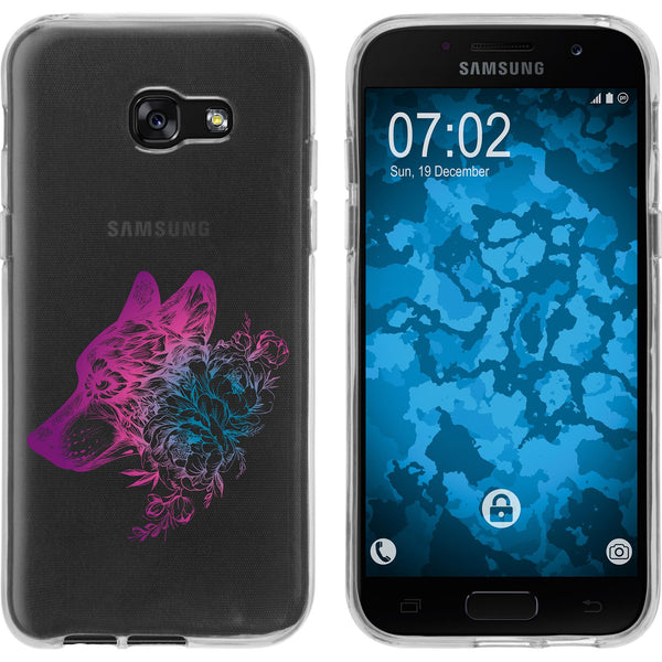 Galaxy A5 2017 Silikon-Hülle Floral Wolf M3-6 Case