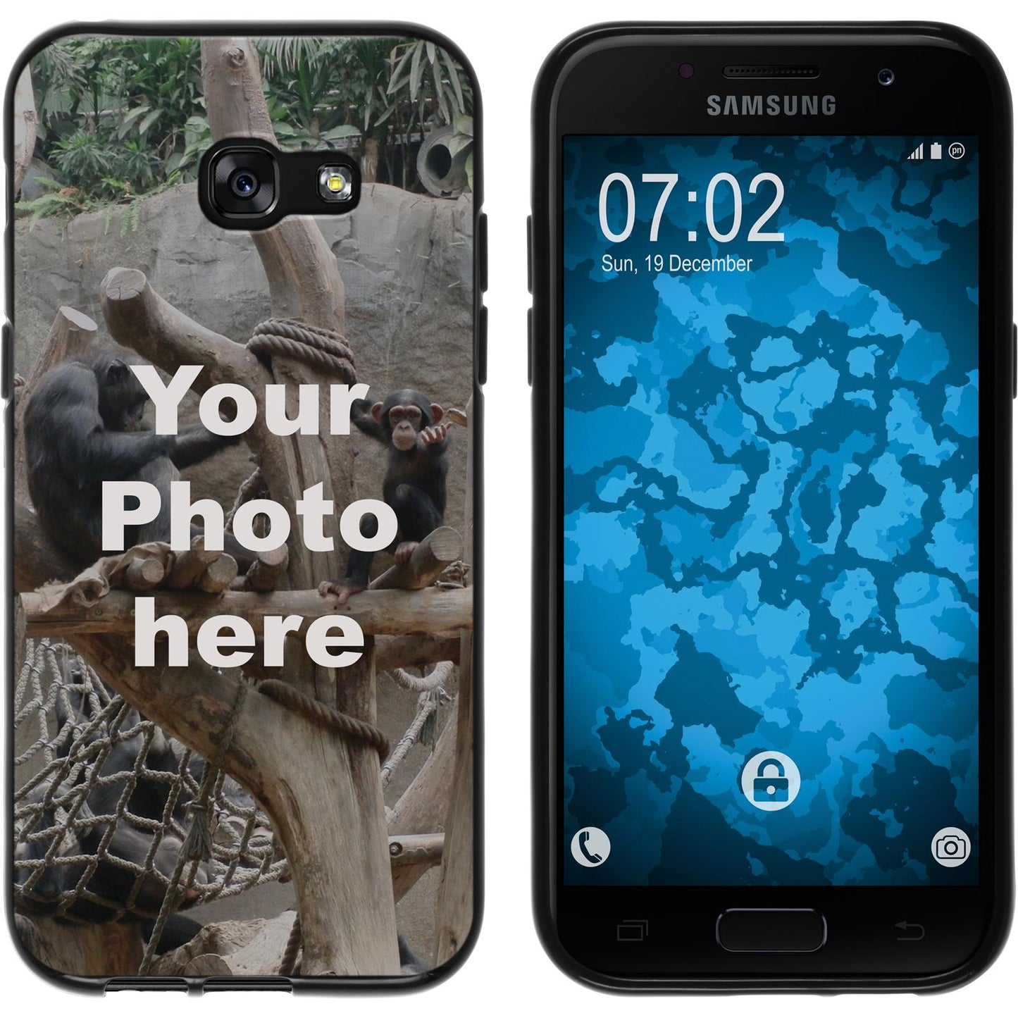 Galaxy A5 2017 Personalisierte Handyhülle schwarz zum selb