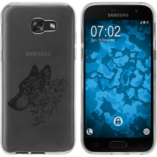 Galaxy A7 (2017) Silikon-Hülle Floral Wolf M3-1 Case
