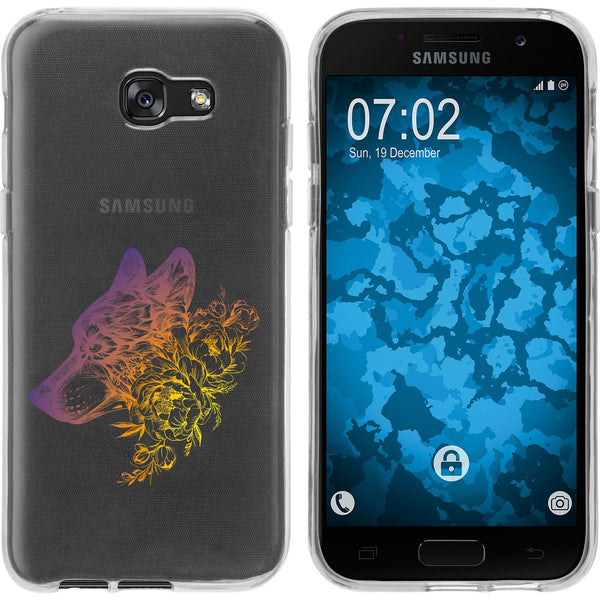 Galaxy A7 (2017) Silikon-Hülle Floral Wolf M3-3 Case