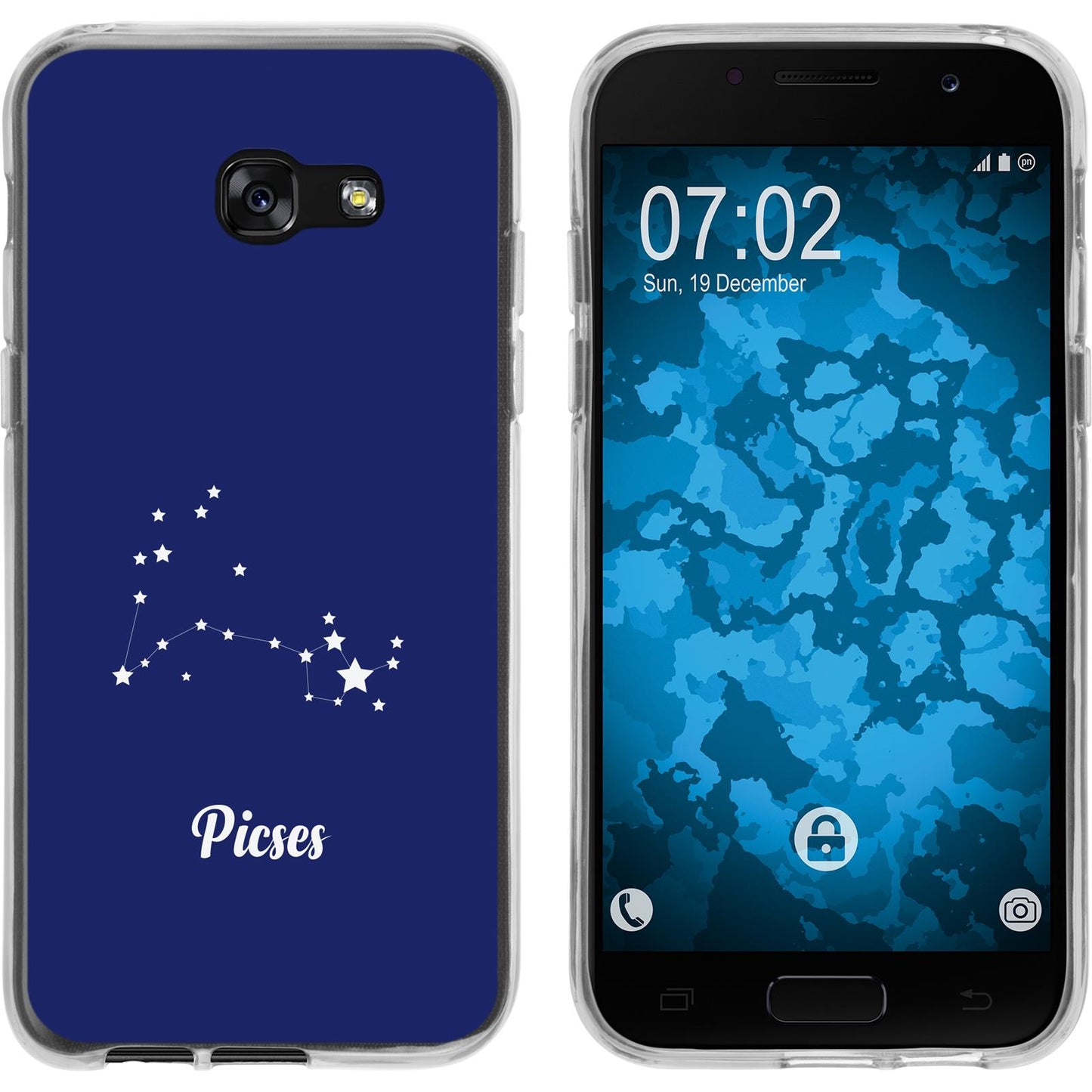 Galaxy A7 (2017) Silikon-Hülle SternzeichenPisces M1 Case