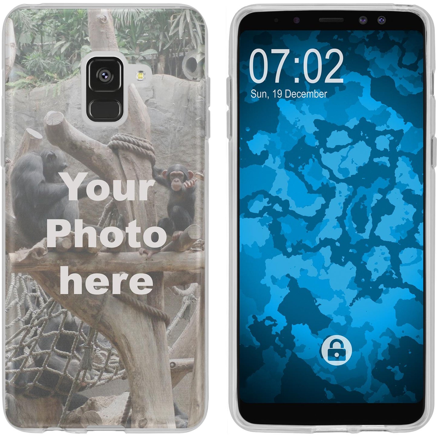Galaxy A8 Plus (2018) Personalisierte Handyhülle clear zum