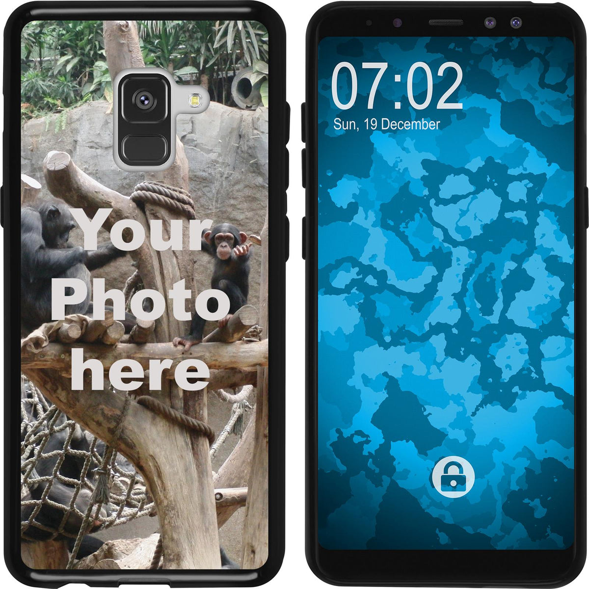 Galaxy A8 Plus (2018) Personalisierte Handyhülle schwarz z