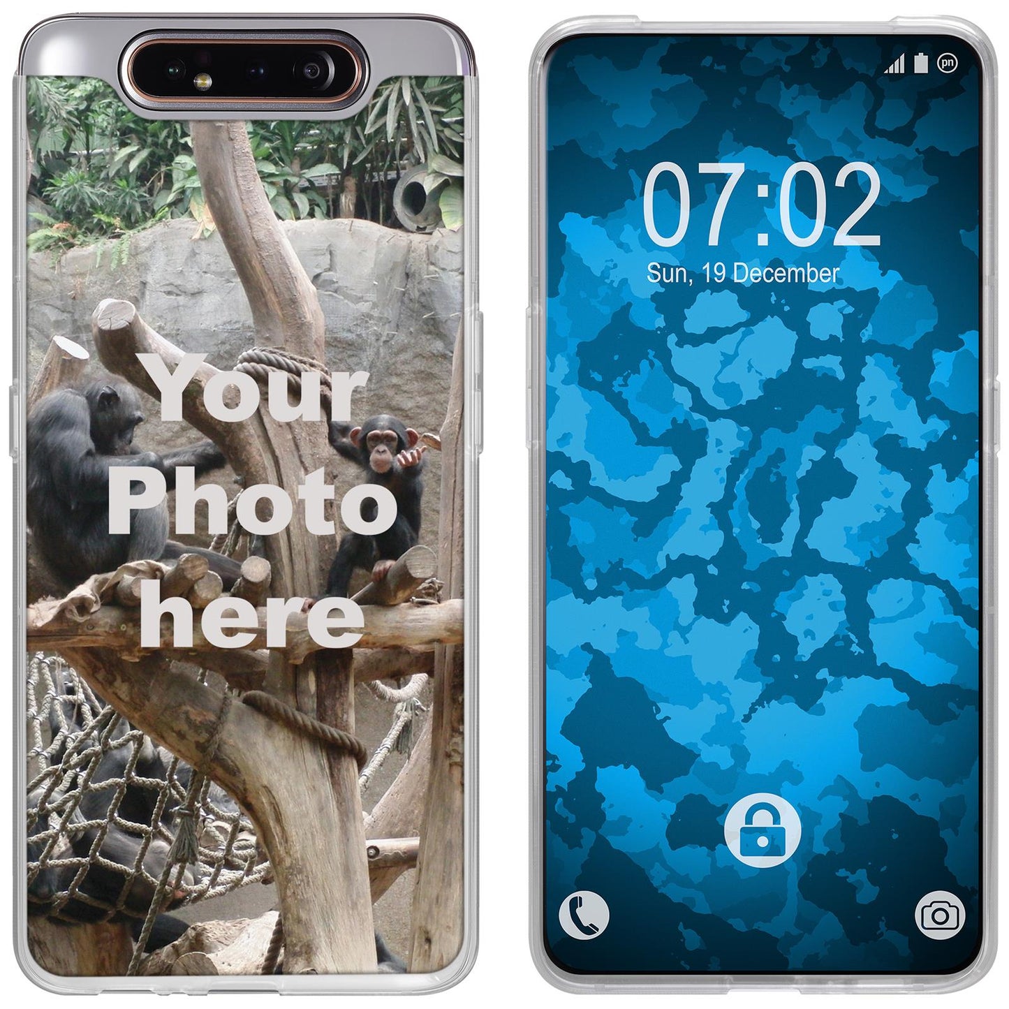 Galaxy A80 Personalisierte Handyhülle clear zum selbst ges