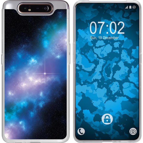 Galaxy A80 Silikon-Hülle Space Blue Belt M4 Case