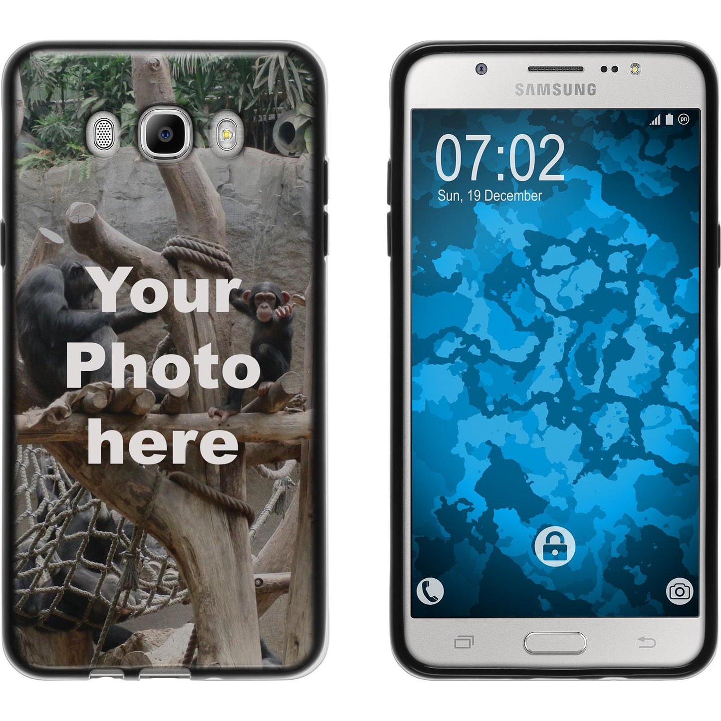 Galaxy J7 (2016) J710 Personalisierte Handyhülle schwarz z