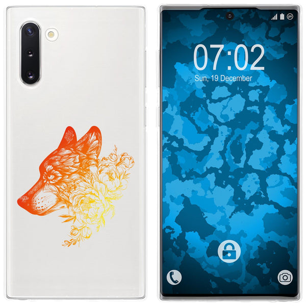 Galaxy Note 10 Silikon-Hülle Floral Wolf M3-2 Case