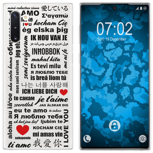 Galaxy Note 10 Silikon-Hülle in Love Wörter M4 Case