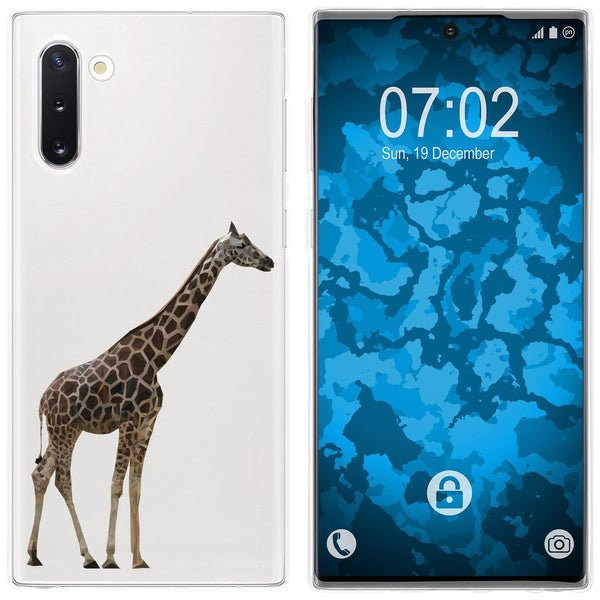 Galaxy Note 10 Silikon-Hülle Vektor Tiere Giraffe M8 Case