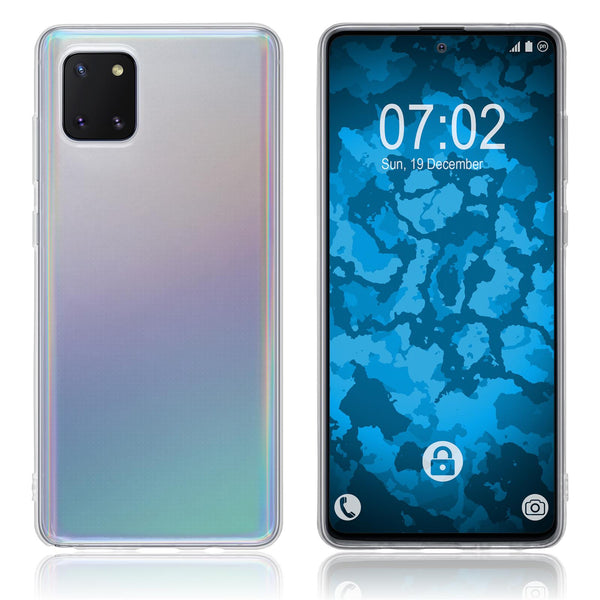 PhoneNatic Case kompatibel mit Samsung Galaxy Note 10 Lite - Crystal Clear Silikon Hülle crystal-case Cover