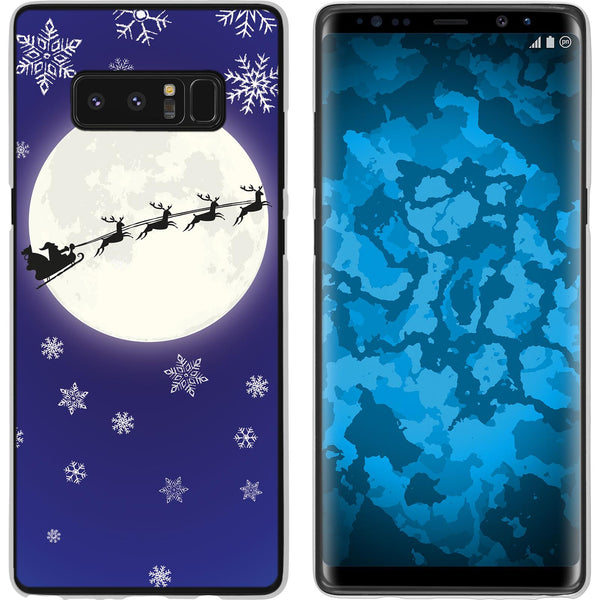 Galaxy Note 8 Silikon-Hülle X Mas Weihnachten Santa - Snowfl