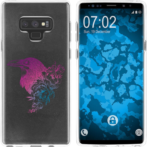 Galaxy Note 9 Silikon-Hülle Floral Rabe M4-6 Case