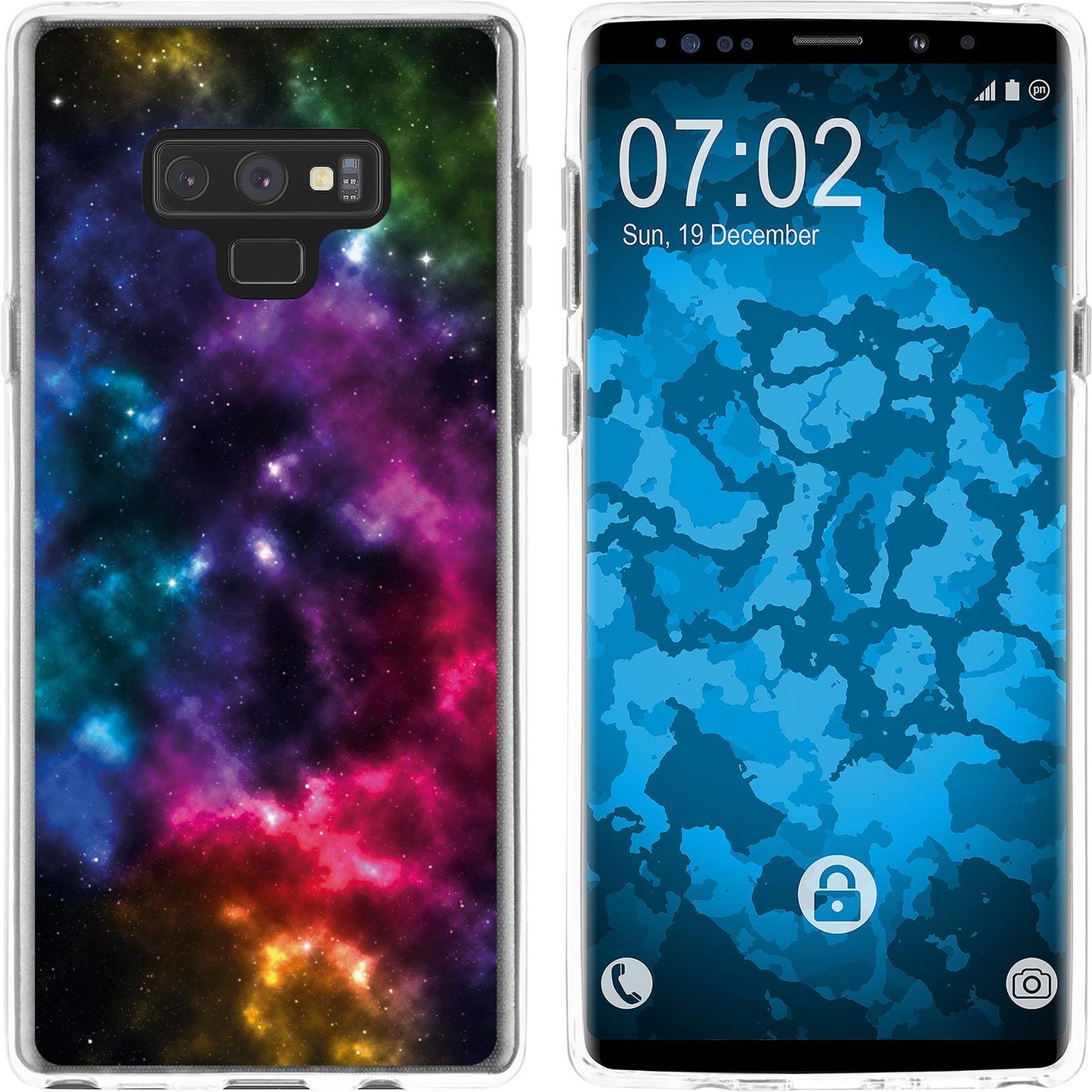 Galaxy Note 9 Silikon-Hülle Space Nebula M8 Case