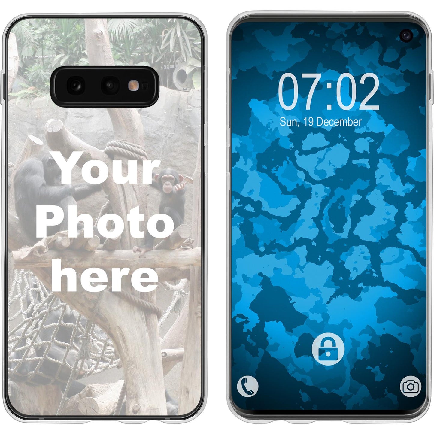Galaxy S10e Personalisierte Handyhülle clear zum selbst ge
