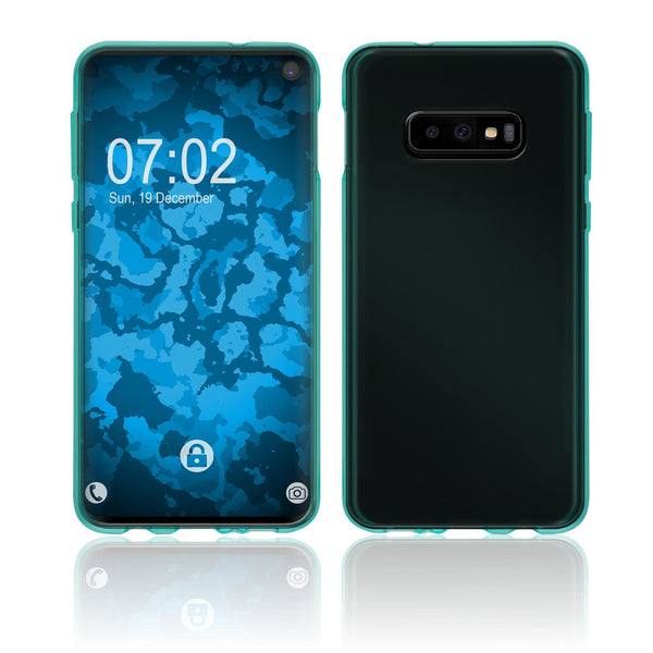 PhoneNatic Case kompatibel mit Samsung Galaxy S10e - türkis Silikon Hülle transparent Cover