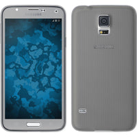 PhoneNatic Case kompatibel mit Samsung Galaxy S5 - grau Silikon Hülle 360∞ Fullbody Cover