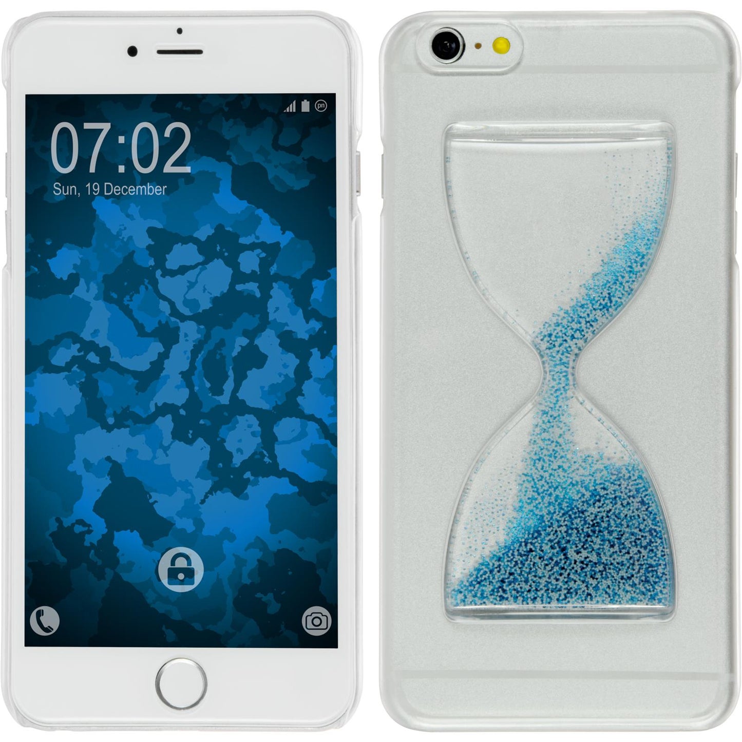 Hardcase für Apple iPhone 6 Plus / 6s Plus Sanduhr blau-weifl