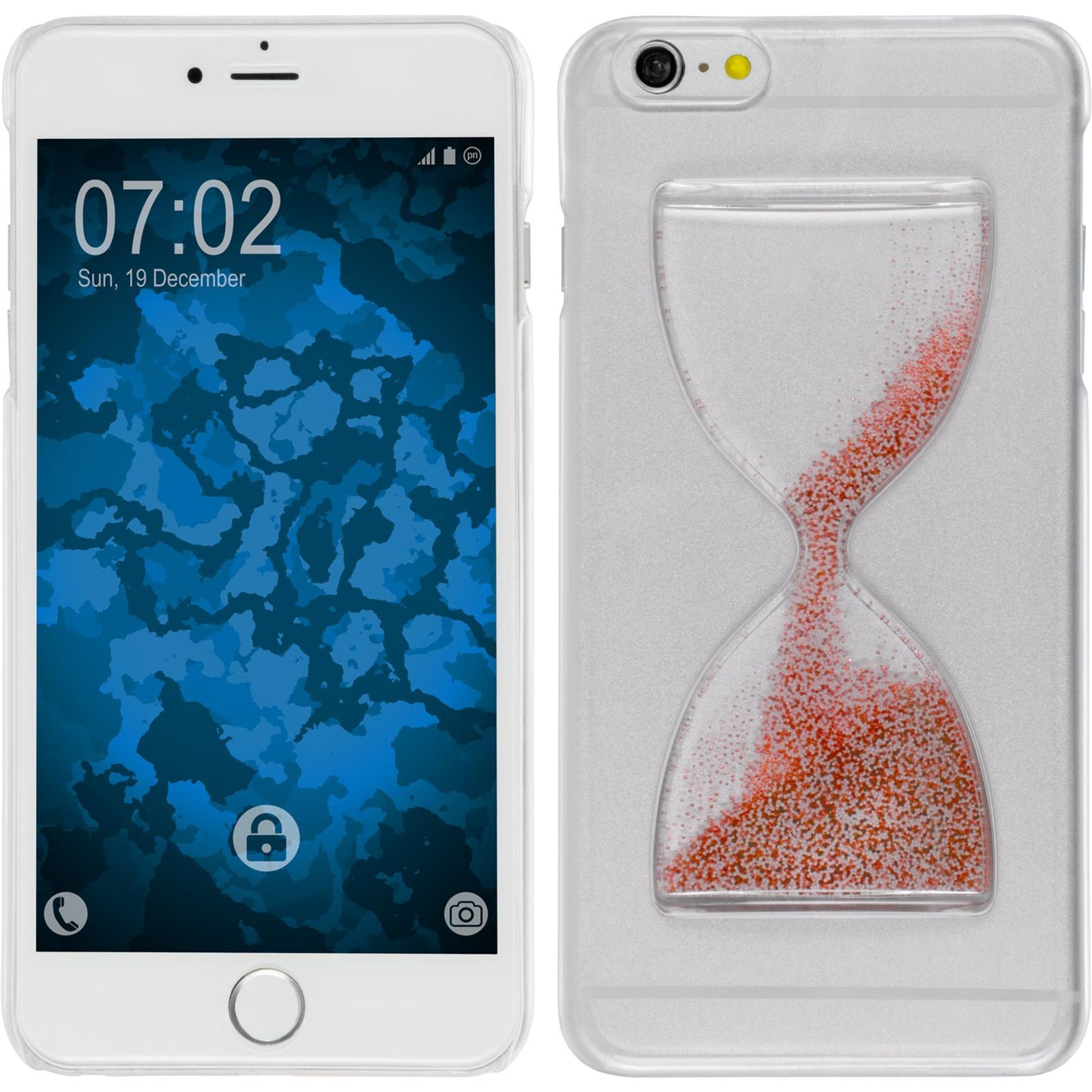 Hardcase für Apple iPhone 6 Plus / 6s Plus Sanduhr rot-weifl