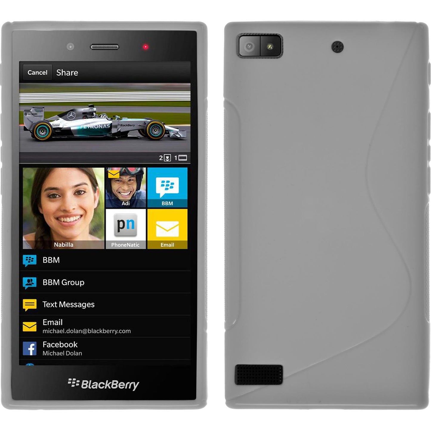 Silikonhülle für BlackBerry Z3 S-Style weifl