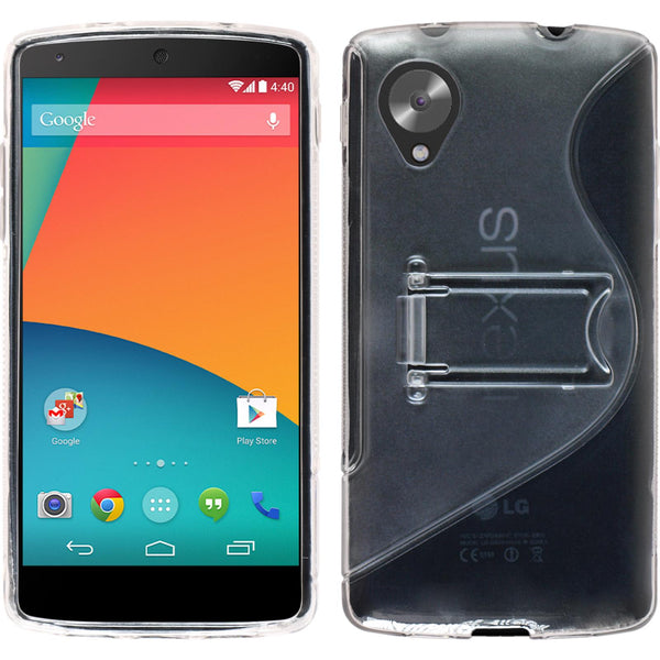 PhoneNatic Case kompatibel mit Google Nexus 5 - clear Silikon Hülle  + 2 Schutzfolien