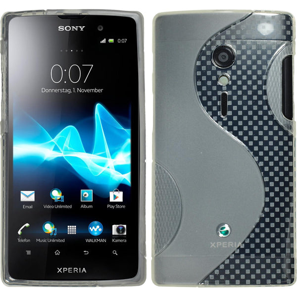 PhoneNatic Case kompatibel mit Sony Xperia ion - clear Silikon Hülle S-Style + 2 Schutzfolien