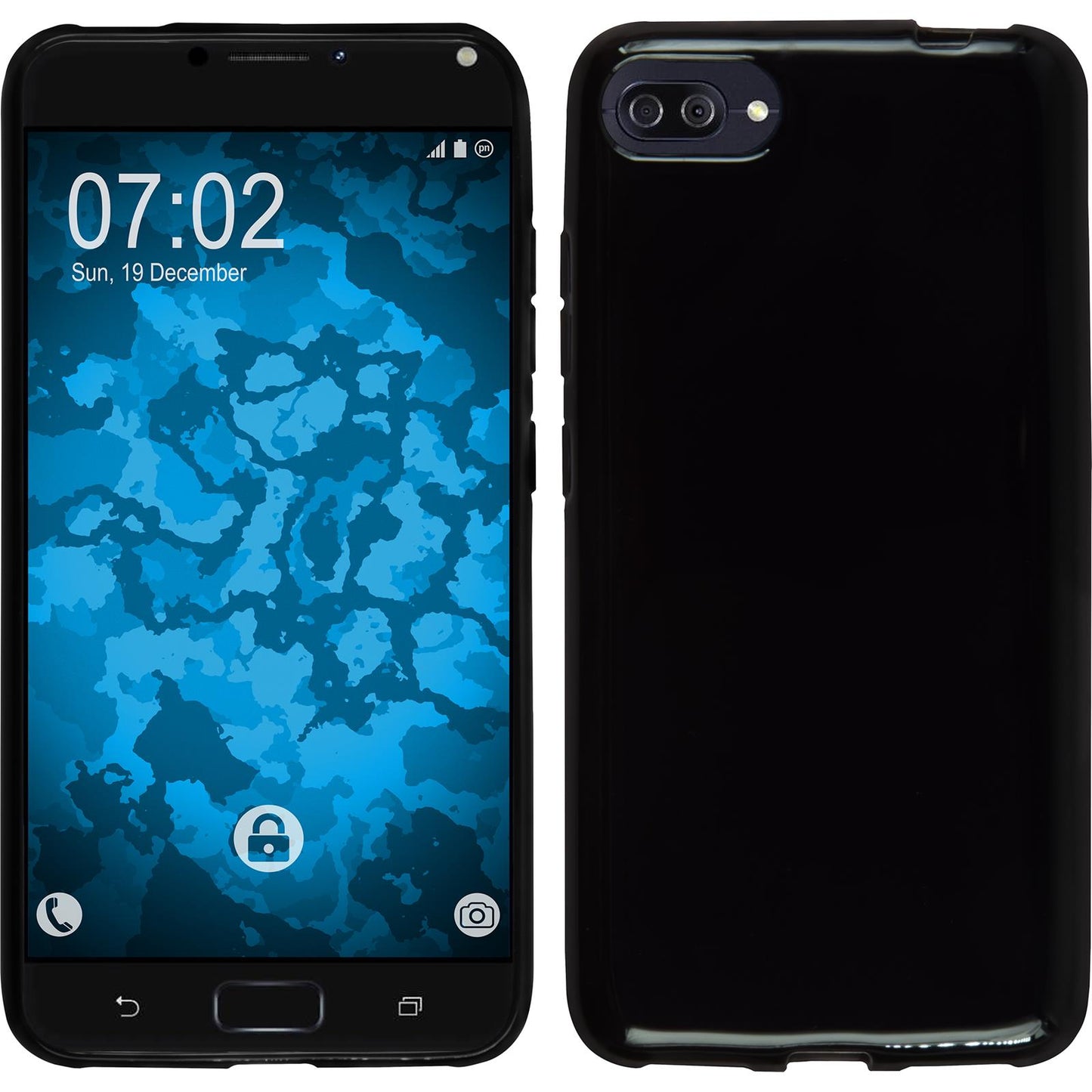 PhoneNatic Case kompatibel mit Asus Zenfone 4 Max ZC554KL - schwarz Silikon Hülle Cover