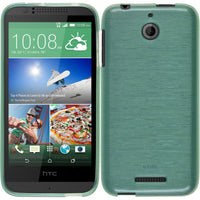 PhoneNatic Case kompatibel mit HTC Desire 510 - grün Silikon Hülle brushed + 2 Schutzfolien
