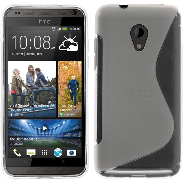 PhoneNatic Case kompatibel mit HTC Desire 700 - clear Silikon Hülle S-Style + 2 Schutzfolien