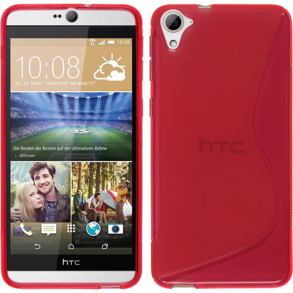 PhoneNatic Case kompatibel mit HTC Desire 826 - rot Silikon Hülle S-Style Cover
