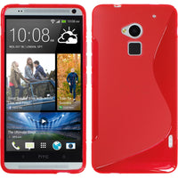 PhoneNatic Case kompatibel mit HTC One Max - rot Silikon Hülle X-Style + 2 Schutzfolien