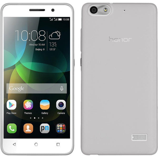 PhoneNatic Case kompatibel mit Huawei Honor 4c - clear Silikon Hülle Slimcase + 2 Schutzfolien