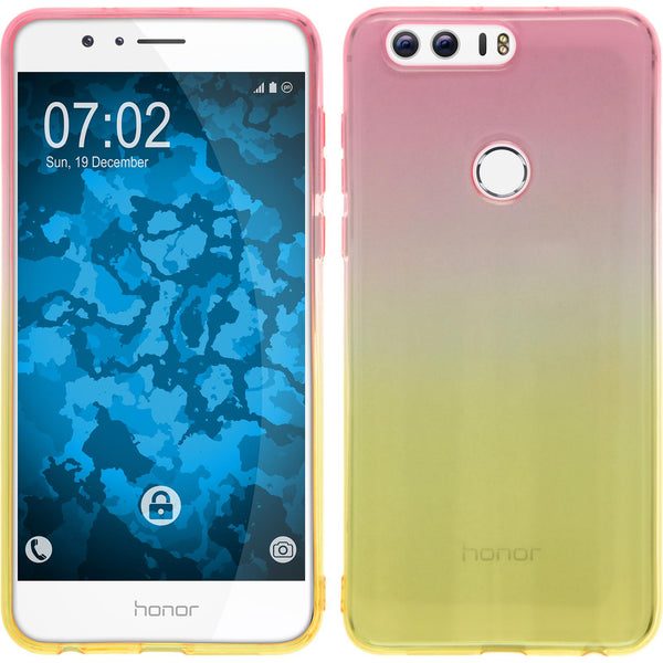 PhoneNatic Case kompatibel mit Huawei Honor 8 - Design:01 Silikon Hülle OmbrË + 2 Schutzfolien