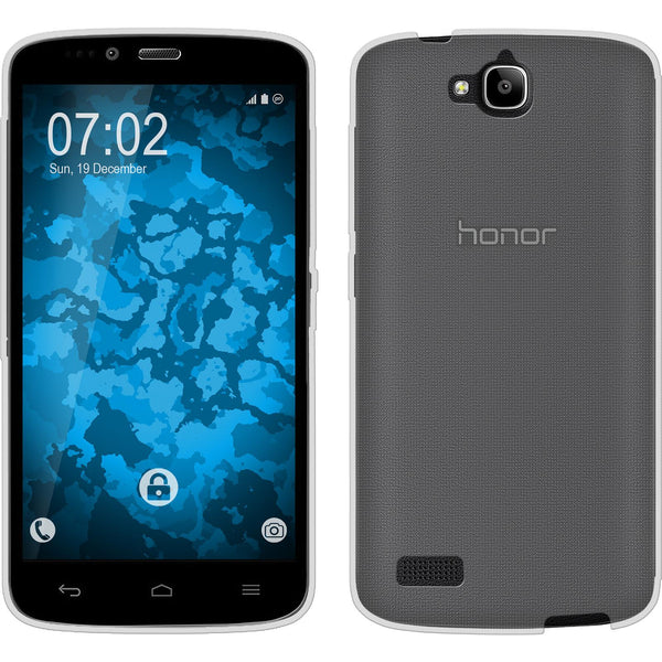 PhoneNatic Case kompatibel mit Huawei Honor Holly - clear Silikon Hülle Slimcase + 2 Schutzfolien