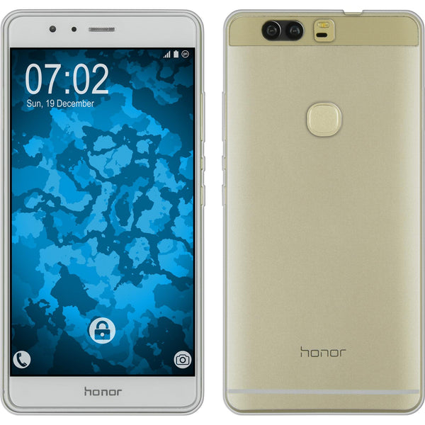 PhoneNatic Case kompatibel mit Huawei Honor V8 - clear Silikon Hülle Slimcase + 2 Schutzfolien
